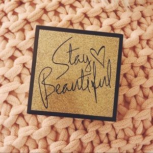Mirror Silver & Gold Jewelry Box "Stay Beautiful"
